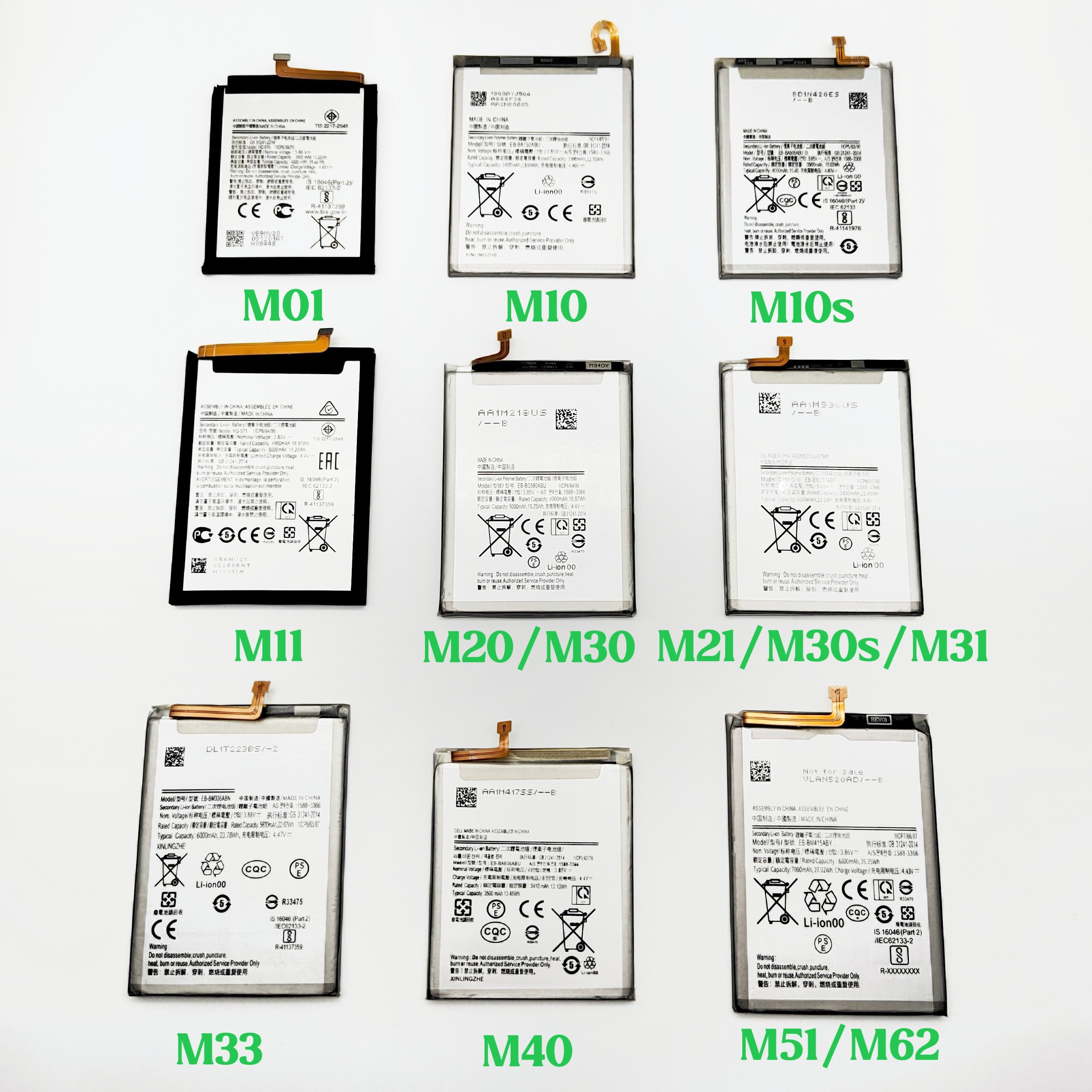 High Quality Digital Battery for Samsung Galaxy M Pro M01 M10 M10S M11 M20 M21 M30S M31M33 M40 M51 M62 Original Phone Battery