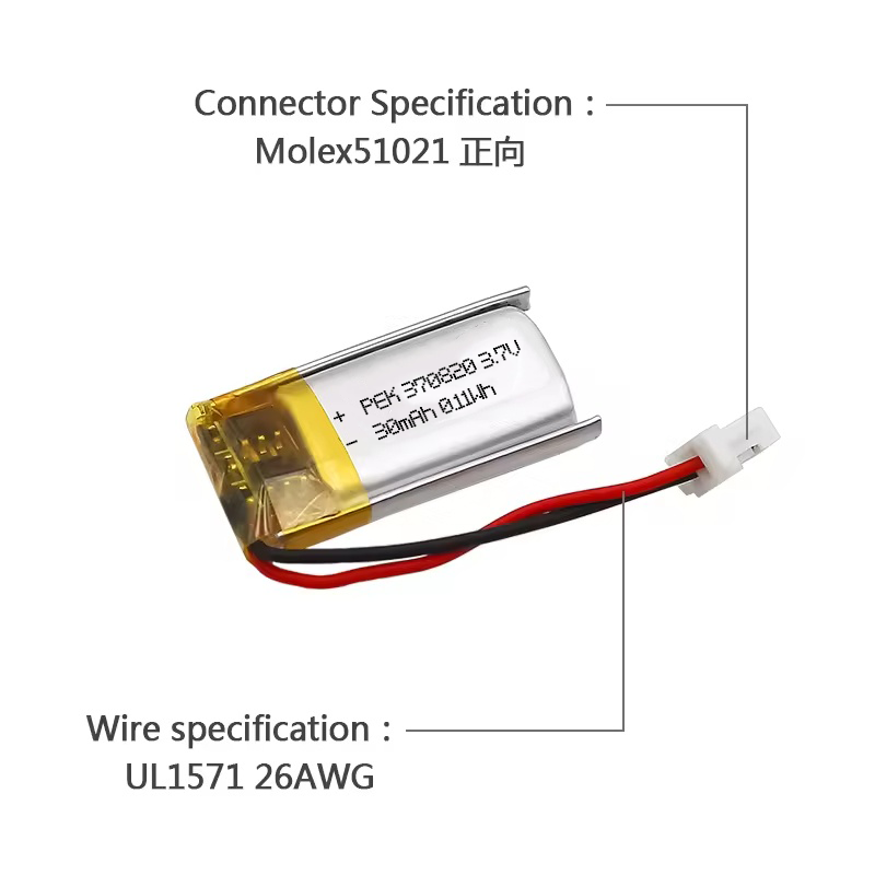 PEEIK 370820 30mAh 3.7V New Battery Products Worldwide Shipping Batteries High Energy Density Smart Doorbell Digital Camera