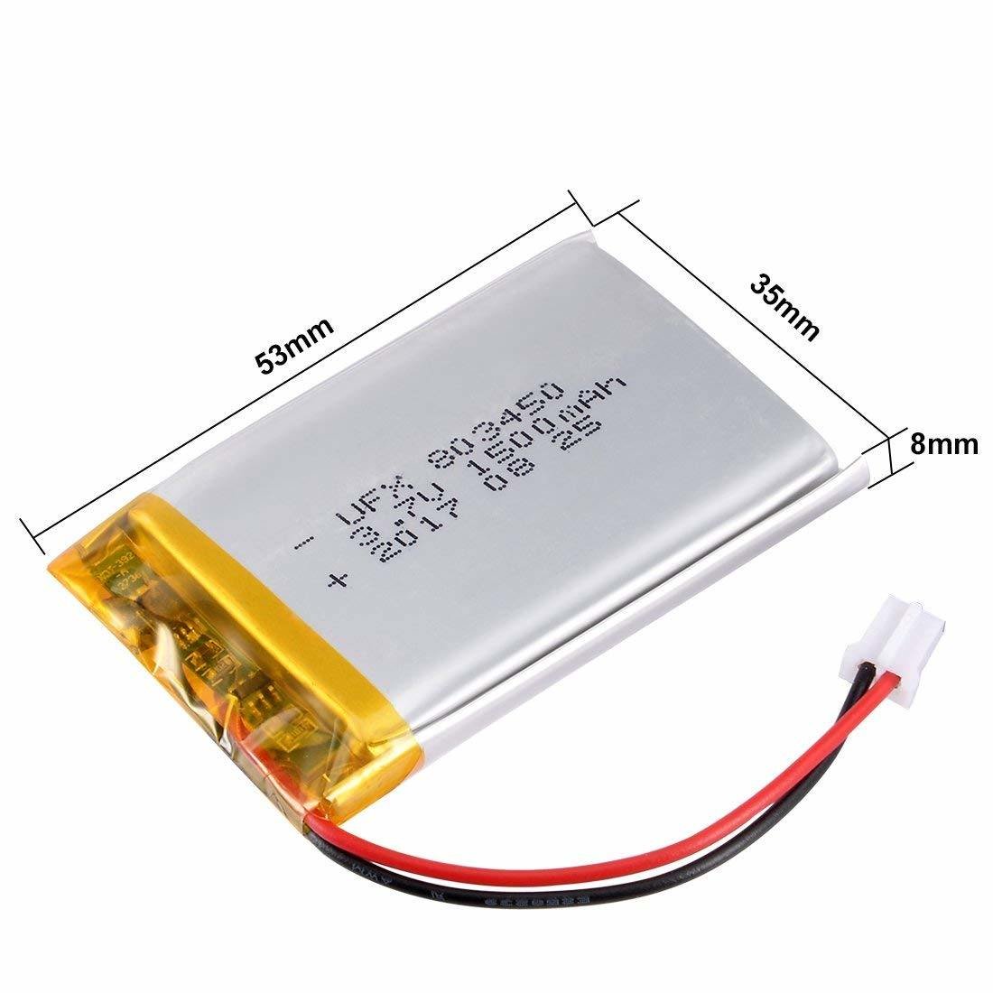 Lithium ion Polymer Battery 1800mAh DTP803450 3.7v li-polymer kc battery