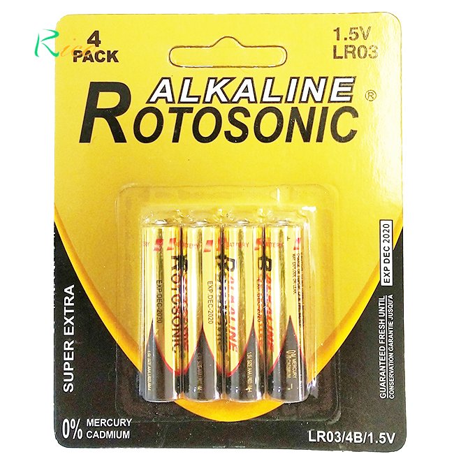ROTOSONIC Super power r03 lr03 aaa 1.5V size 140mins used for clock alkaline dry cell battery