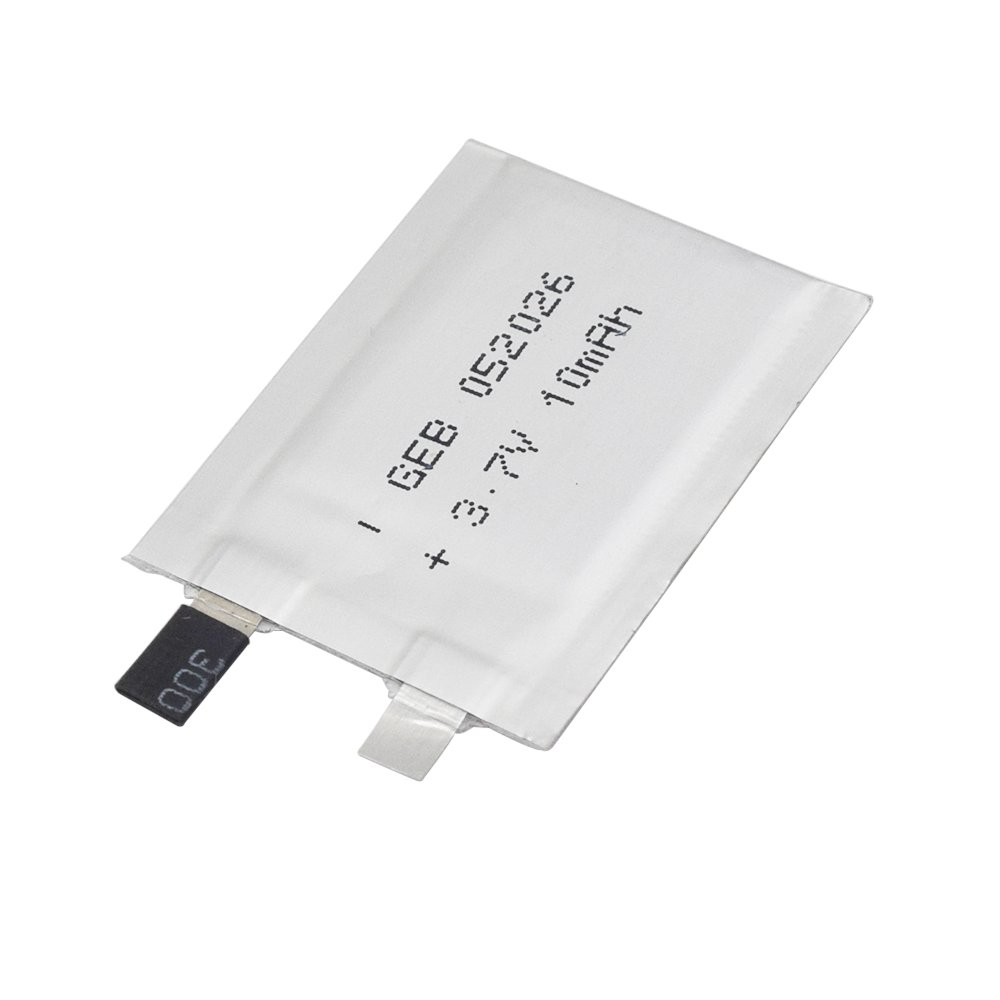 GEB052026 Ultra Thin Lipo Battery Cell 052026 Battery Flat 3.7v 10mah Rechargeable Lithium Polymer Li-ion Batteries