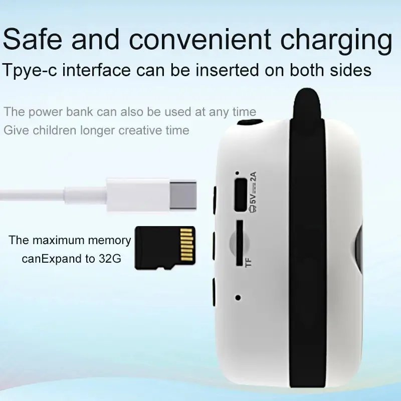 Portable mini kids camera instant printing selfie camera with photo paper children's camera digital zoom