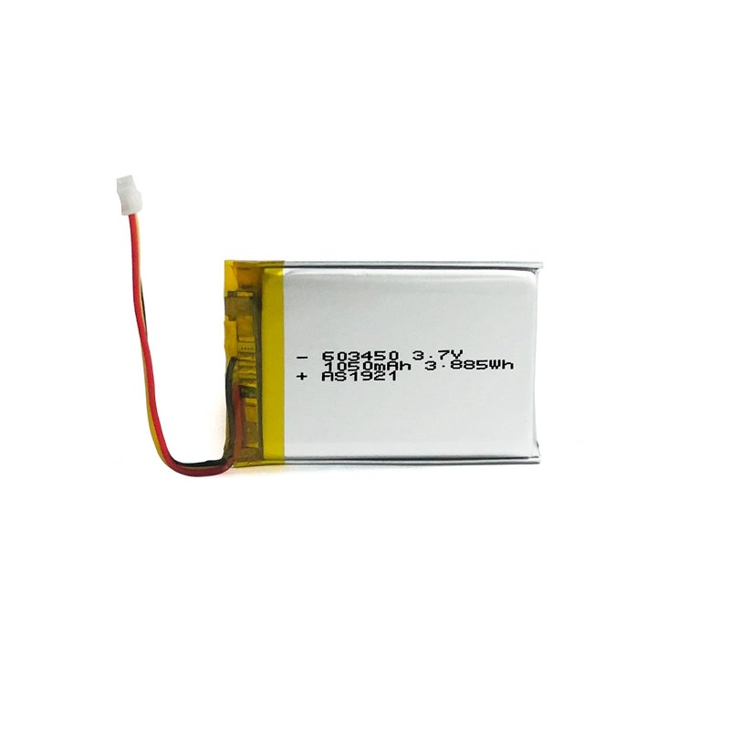 Top selling! Rechargeable 603450 3.7v 1000mAh 1050mAh lithium polymer battery with UL/CB/CE for Wireless communication equipment
