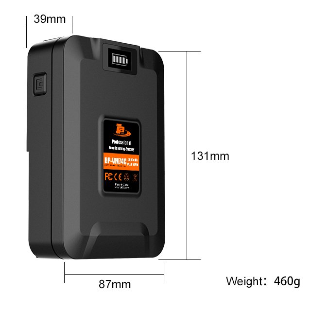 Factory Direct Small V Mount V-Lock Battery 74Wh Lithium Ion Batteries For Sony Broadcast Camera Video Lights
