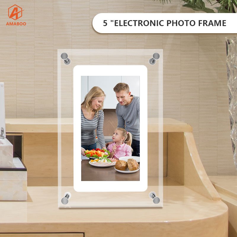 Drop shipping 5/7 inch Acrylic bulk digital photo frame with battery digital artwork frame,Support Frameo APP