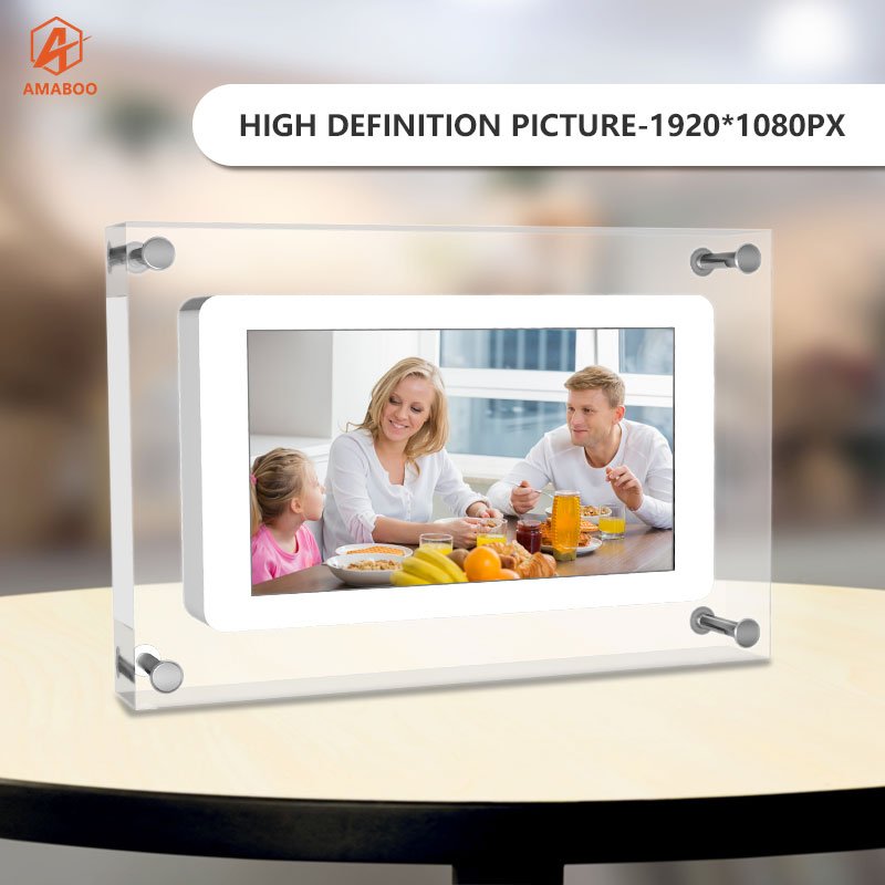 Drop shipping 5/7 inch Acrylic bulk digital photo frame with battery digital artwork frame,Support Frameo APP