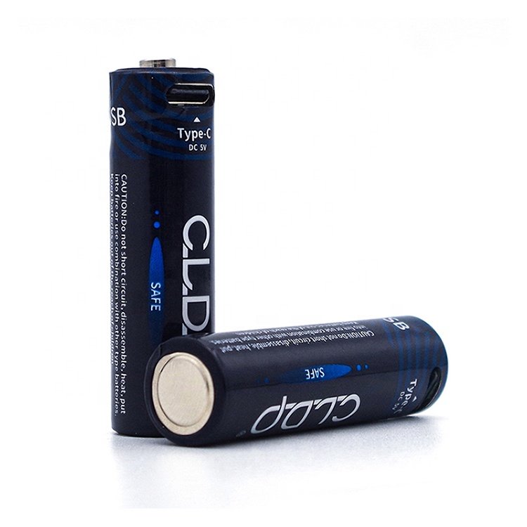 Oem Customized Nizn 1.6 Volt Aa Rechargeable battery 1.5v batteries With Usb-c Cable Packed 2pcs 4pcs