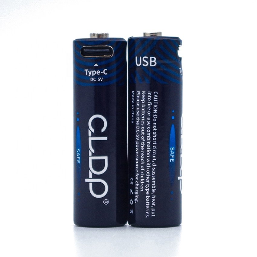 Oem Customized Nizn 1.6 Volt Aa Rechargeable battery 1.5v batteries With Usb-c Cable Packed 2pcs 4pcs