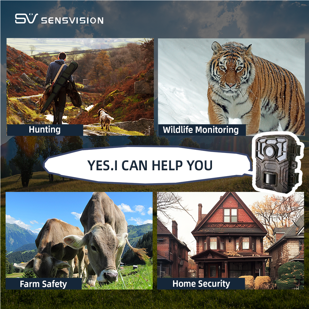 Sensvision 48MP 4K Waterproof IP66 Infrared Night Vision Digital Photo Trap wifi Hunting Trail Camera