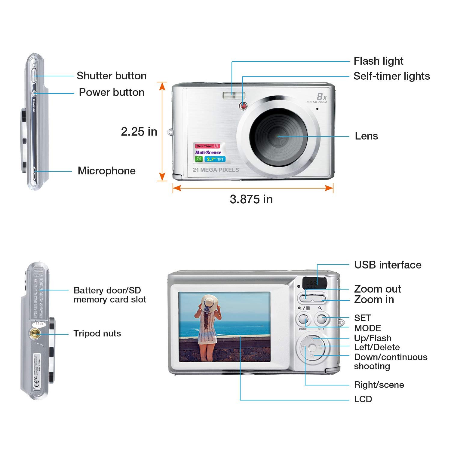 18M Gift Camera HD 720P Photo Video Cam Promotional Camera Digital Video Camcorder