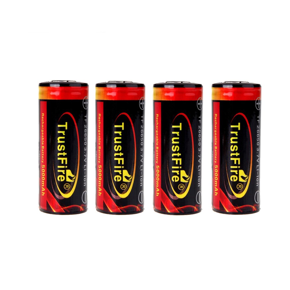 Brand New TrustFire 3.7V 5000mAh 26650 Rechargeable Protected Battery Cell Lithium Batteries with PCB