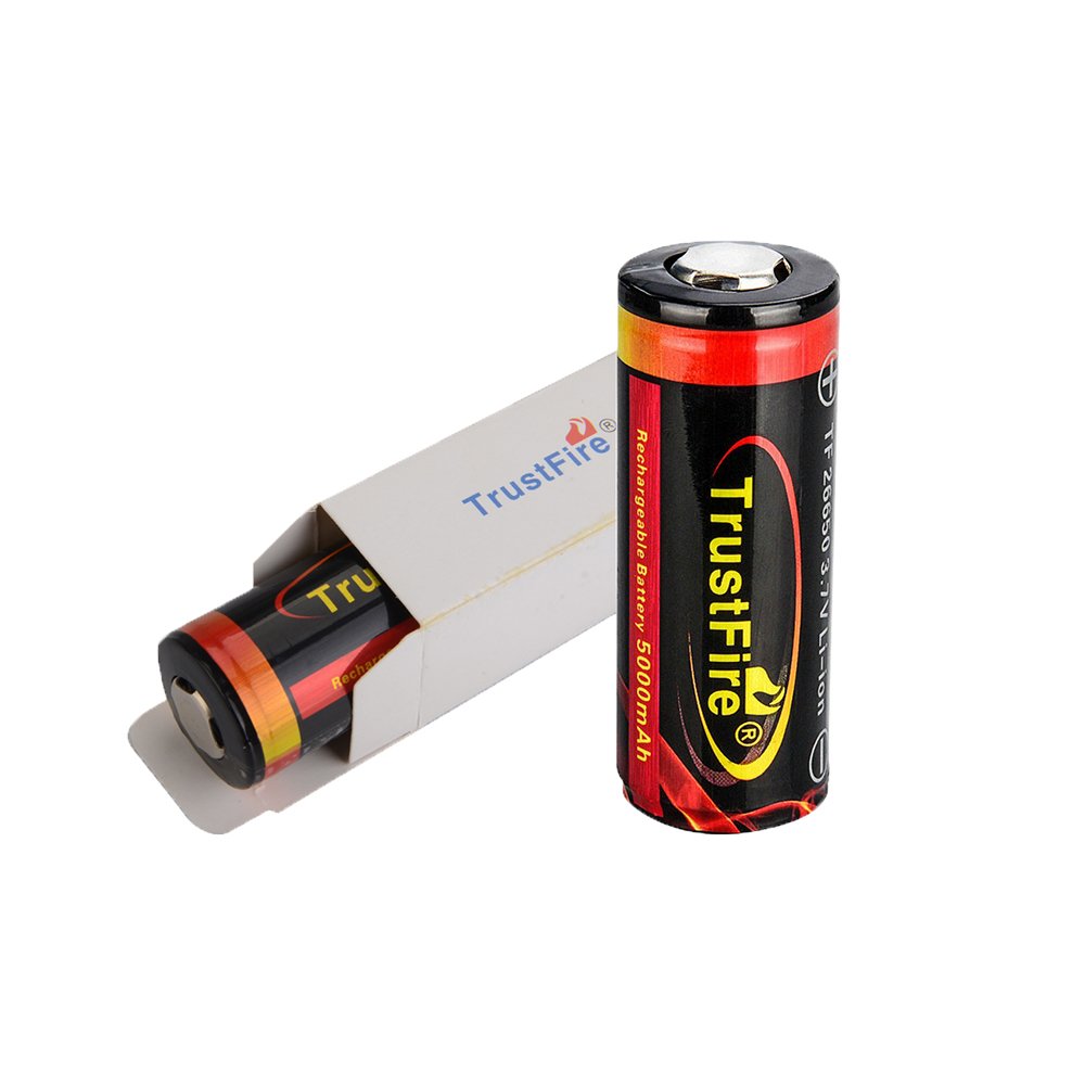 Brand New TrustFire 3.7V 5000mAh 26650 Rechargeable Protected Battery Cell Lithium Batteries with PCB