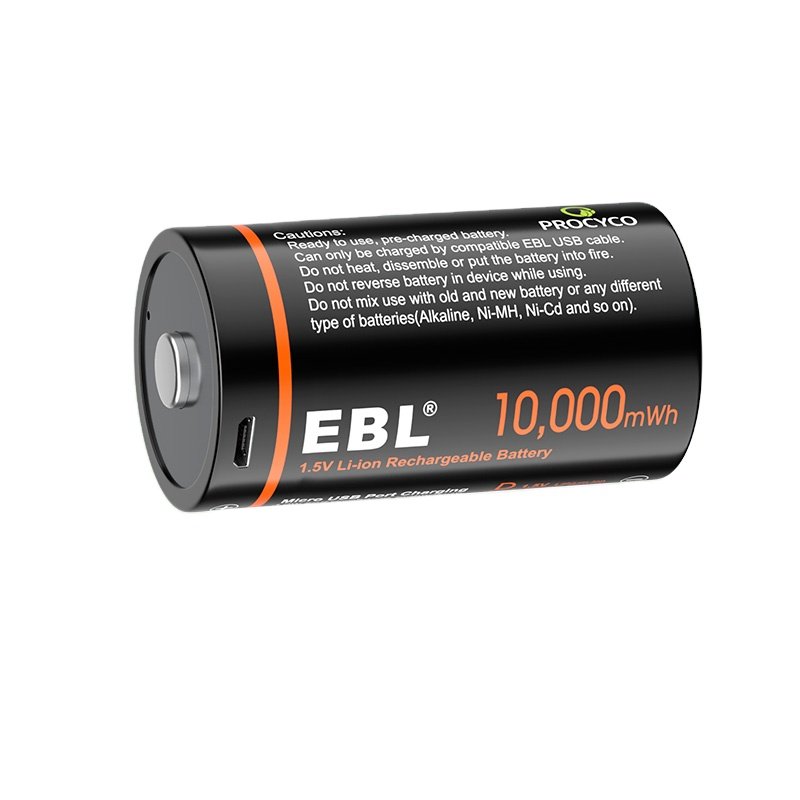 Best Selling 1.5V Rechargeable Lithium Baterai D size USB Battery 10000mWh USB Rechargeable Batteries