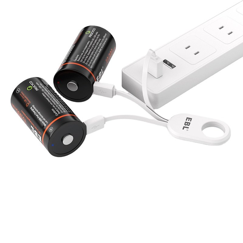 Best Selling 1.5V Rechargeable Lithium Baterai D size USB Battery 10000mWh USB Rechargeable Batteries