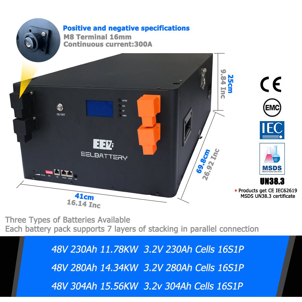 DDP Shipping 10kwh 15kwh EEL Lifepo4 Energy Storage Battery System V3 V4 DIY Box Kit 48V 200Ah 280Ah 320Ah LiFePO4 battery Box