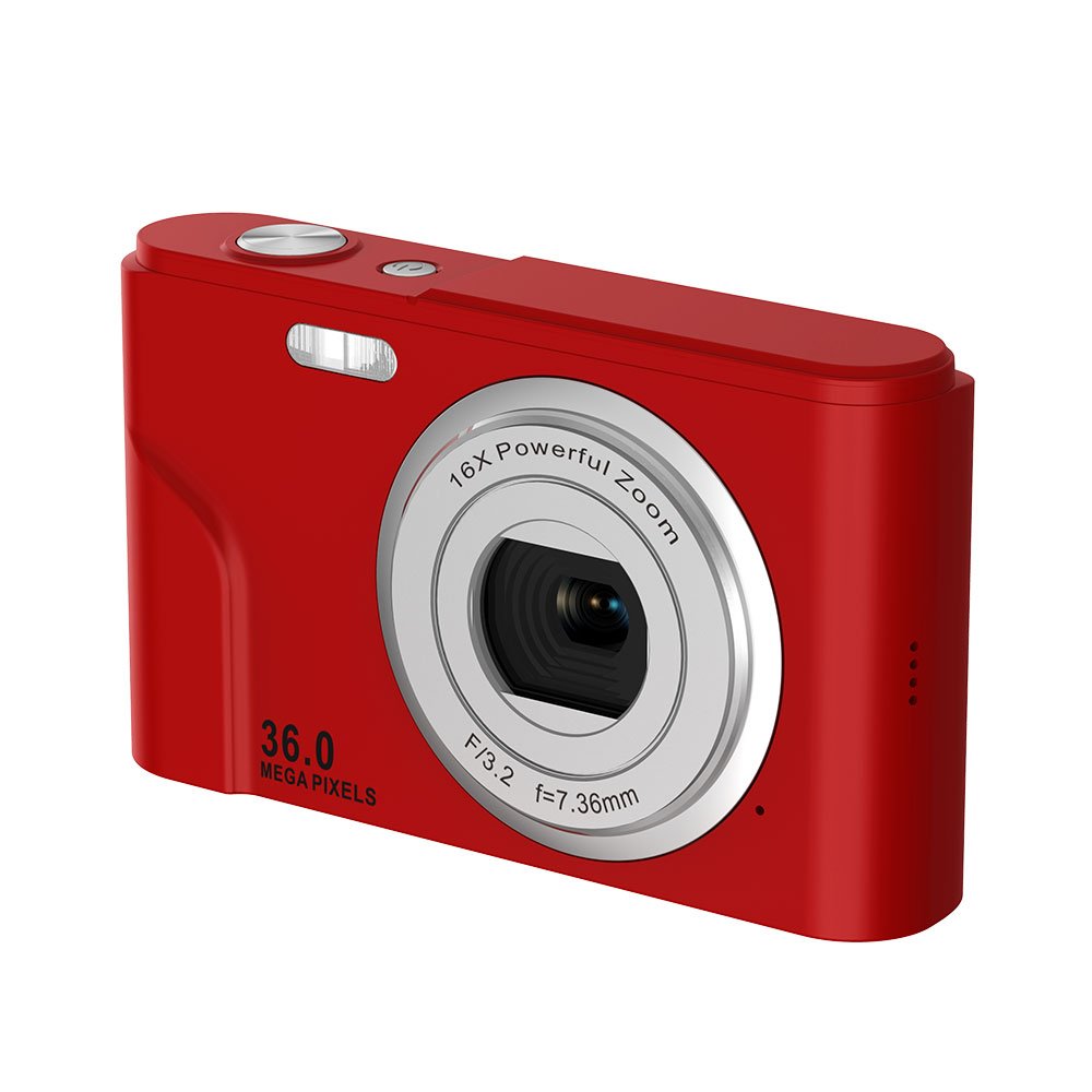 36MPMegapixel Digital Camera with 2.44" LCD Screen Rechargeable Battery HD Photo and Video Camera for Indoor Outdoor Photography