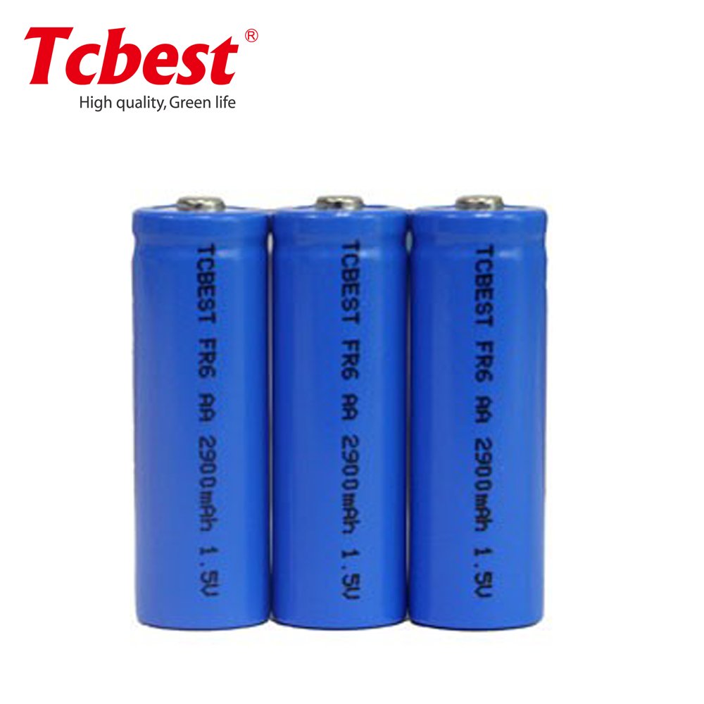 Super Long Lasting Eco-friendly Li-FeS2 battery AA 1.5V 2900mAh rechargeable lithium battery For Electronics