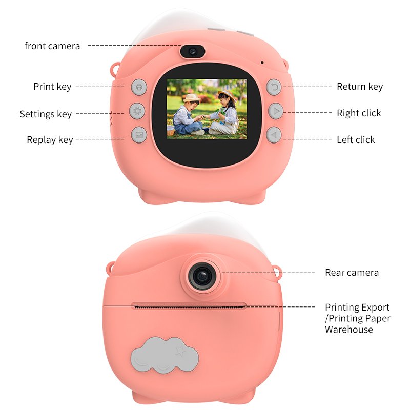 Children Camera High Quality Digital Photo Print Digital Camera Gifts Toys HD Thermal Instant Print Kid Camera