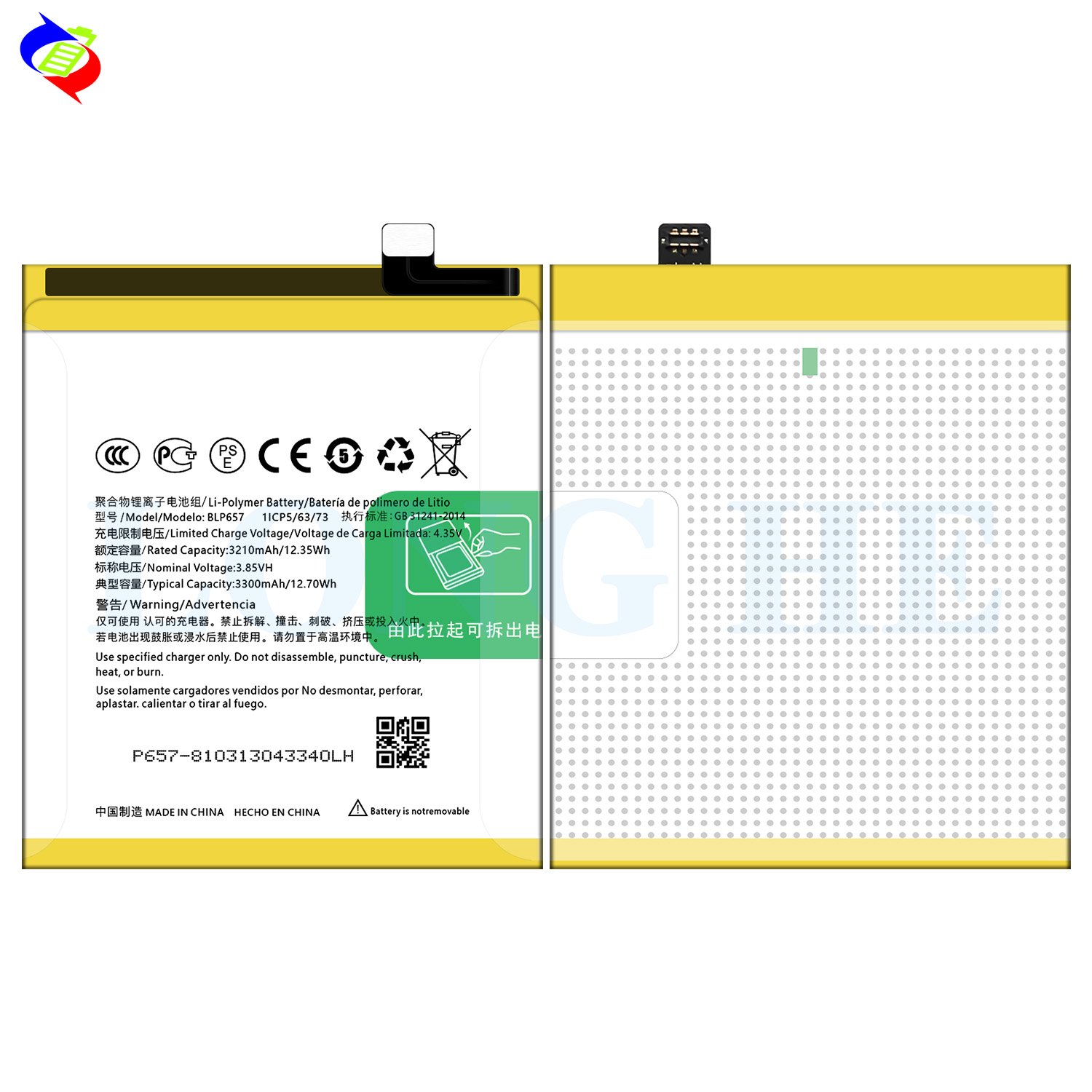 Lithium cell polymer BLP657 3.8V 2400mAh For Oneplus six 1+6 one plus 6 oneplue 6 Replaceable battery