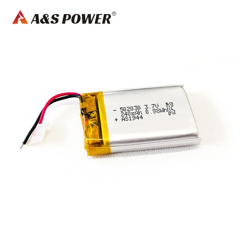 Wholesale Rechargeable 3.7v Lipo batteries 502030 3.7v 250mAh lithium ion polymer battery with UL/CB/KC certified