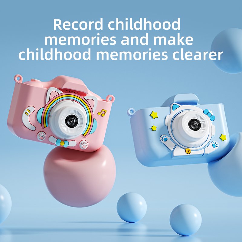 2024 1080p Hd 2inch Screen Children Digital Camera Latest Kids Camera Dual Lens Girls Boys Toys Gift With Game Player