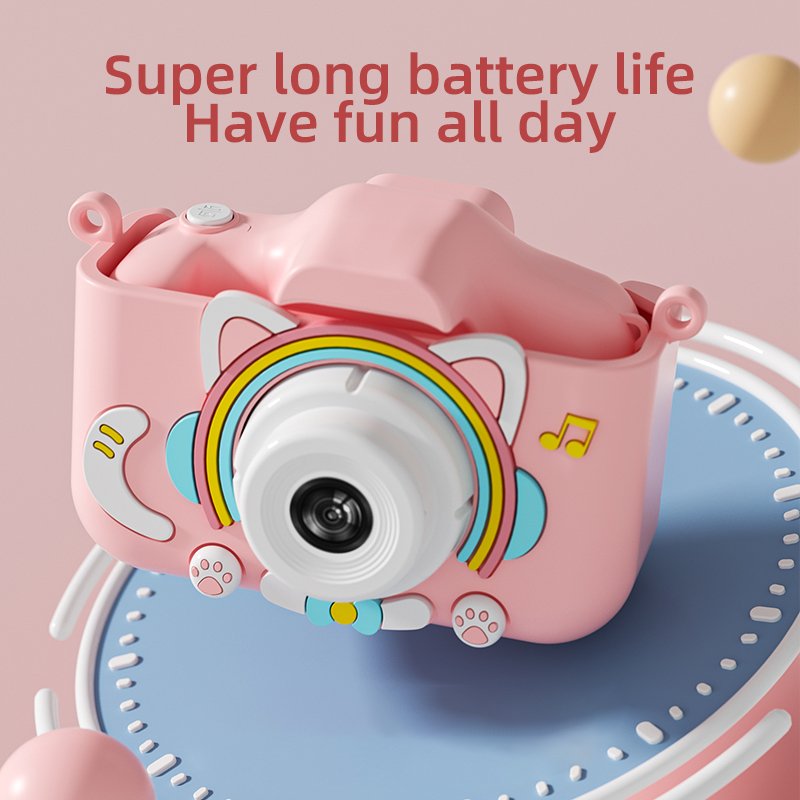 2024 1080p Hd 2inch Screen Children Digital Camera Latest Kids Camera Dual Lens Girls Boys Toys Gift With Game Player