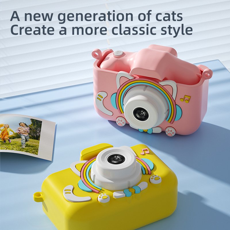 2024 1080p Hd 2inch Screen Children Digital Camera Latest Kids Camera Dual Lens Girls Boys Toys Gift With Game Player