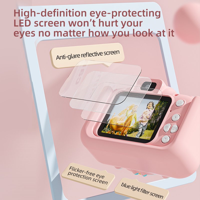 2024 1080p Hd 2inch Screen Children Digital Camera Latest Kids Camera Dual Lens Girls Boys Toys Gift With Game Player