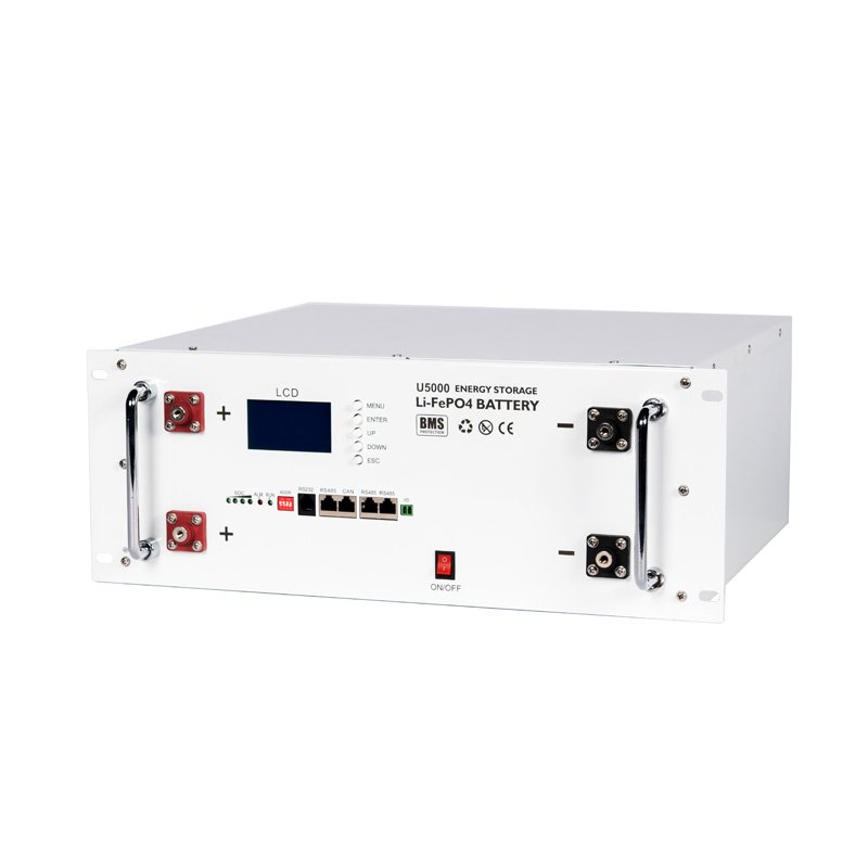 High voltage stacked lithium batteries 51.2V big storage solar battery pack