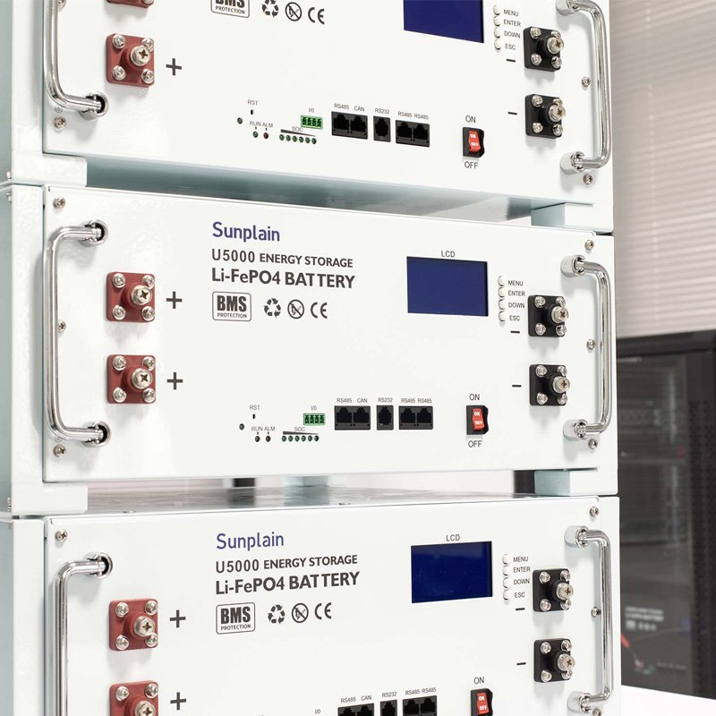 High voltage stacked lithium batteries 51.2V big storage solar battery pack