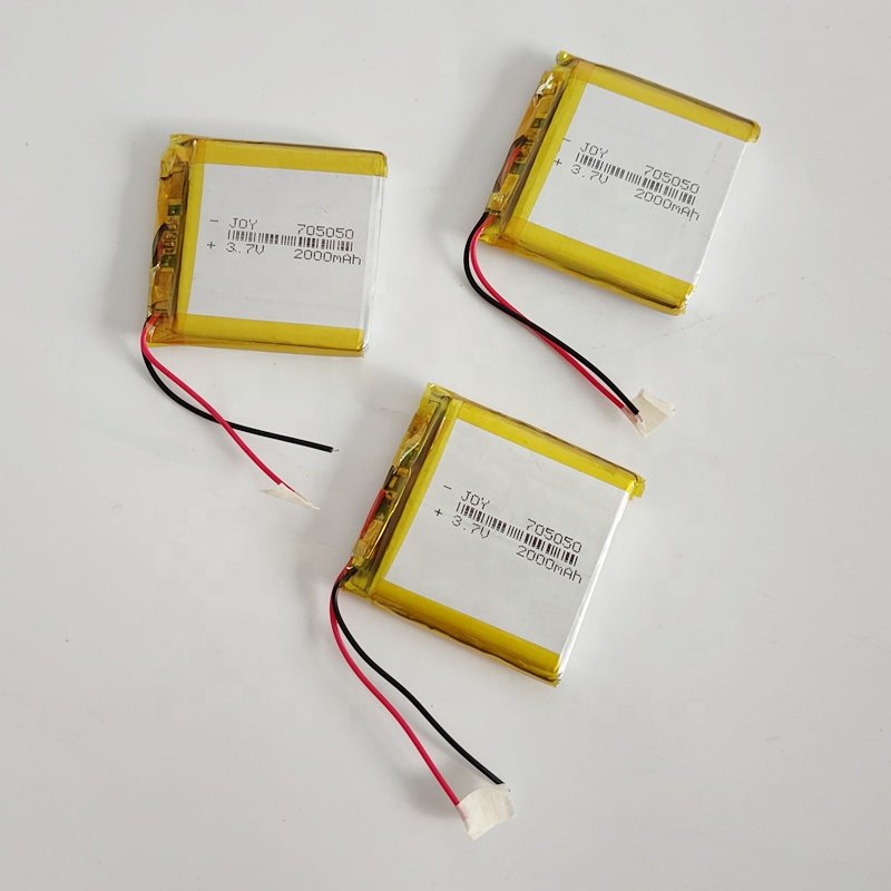 705050 3.7V 2000mAh rechargeable lithium ion li polymer lithium ion battery with pcb for electronic products