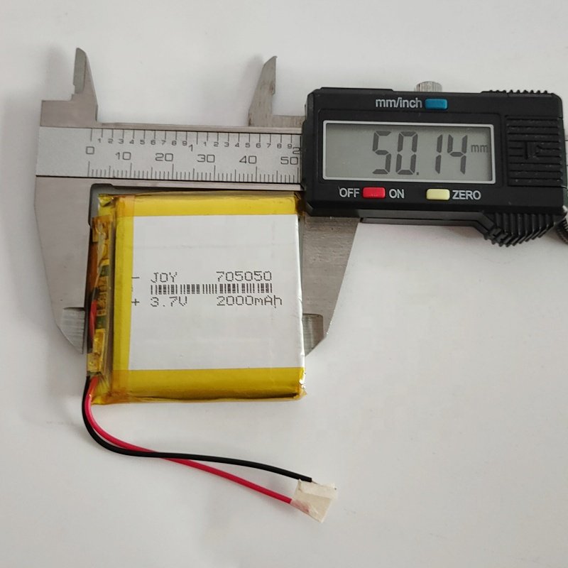 705050 3.7V 2000mAh rechargeable lithium ion li polymer lithium ion battery with pcb for electronic products