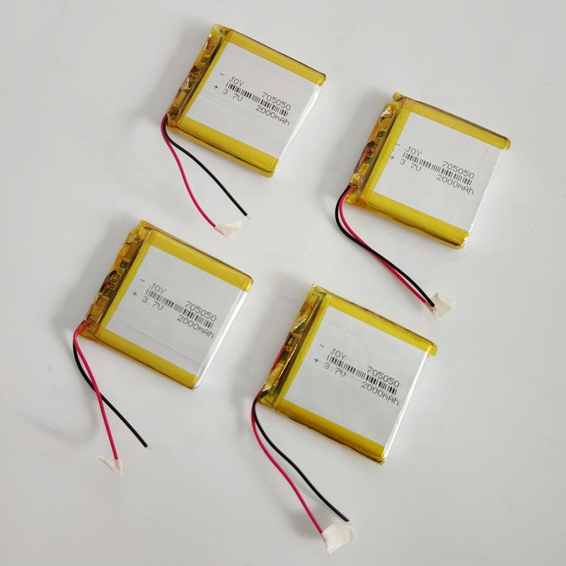 705050 3.7V 2000mAh rechargeable lithium ion li polymer lithium ion battery with pcb for electronic products