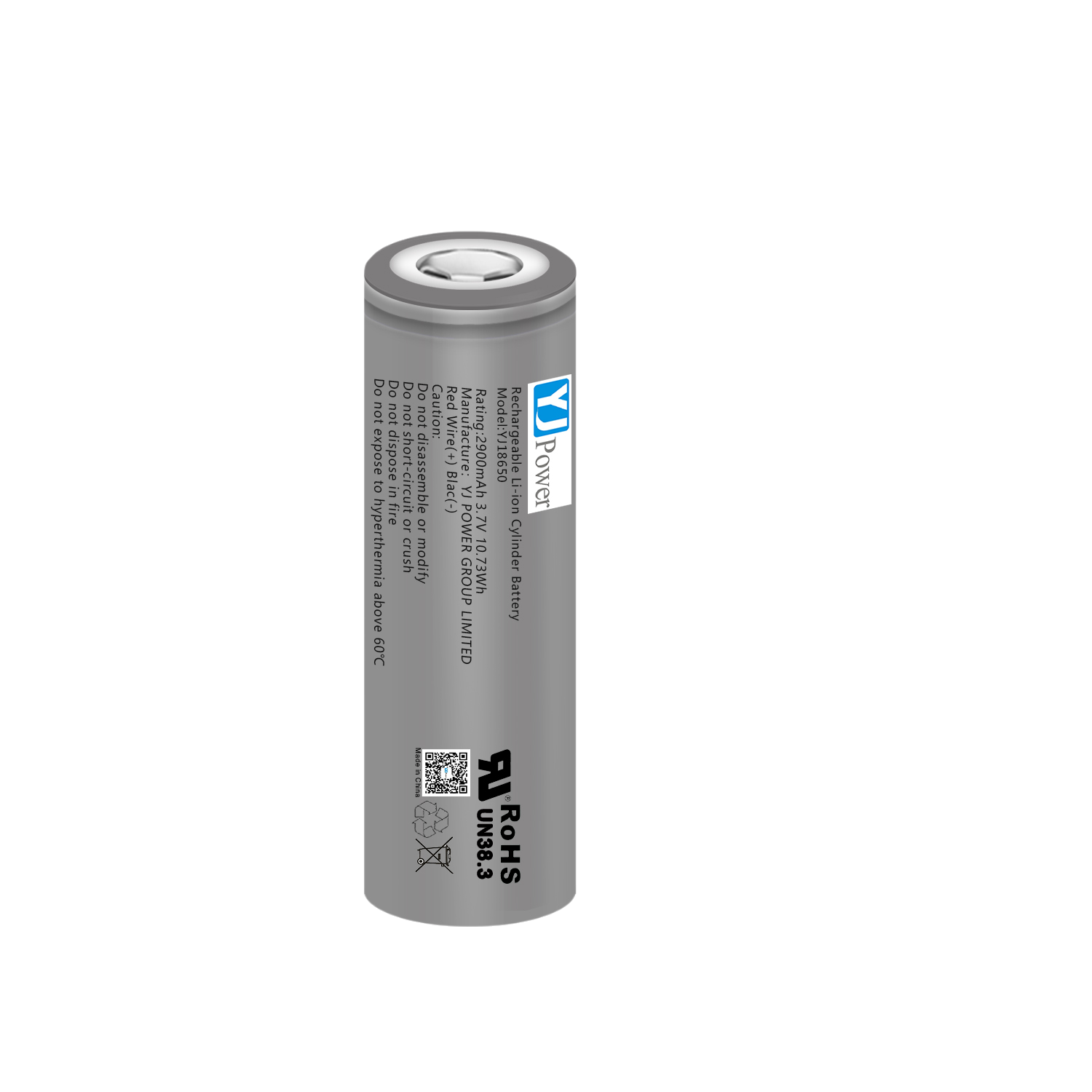 Li ion Cylinder 18650 Battery 2900mah 3.7V Lithium ion Battery for Electric Toy