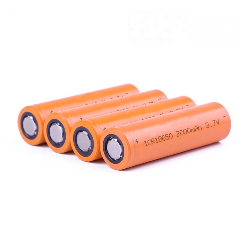 High Quality Rechargeable Battery 18650 3.7v 2000mAh 20A Discharge Rate Lithium Ion Battery Cell For Sale