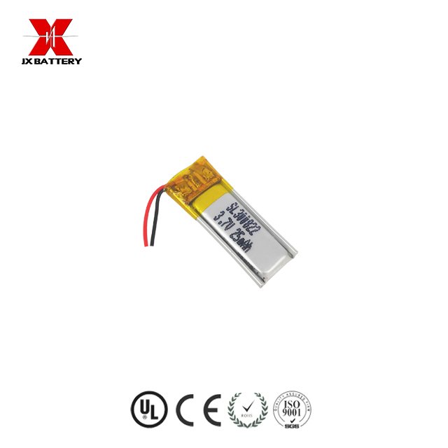 smallest lithium ion 3.7v li polymer battery 300822 25mAh for sports earphone