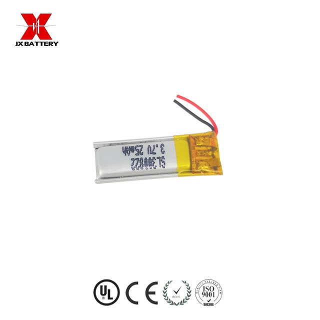 smallest lithium ion 3.7v li polymer battery 300822 25mAh for sports earphone