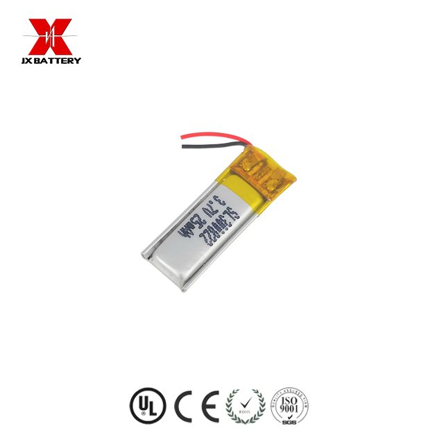 smallest lithium ion 3.7v li polymer battery 300822 25mAh for sports earphone