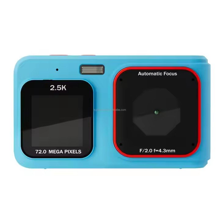 Fashion Compact and Portable Dual Screen 2.5K HD 72 Megapixel Digital Camera with Auto Focus Function