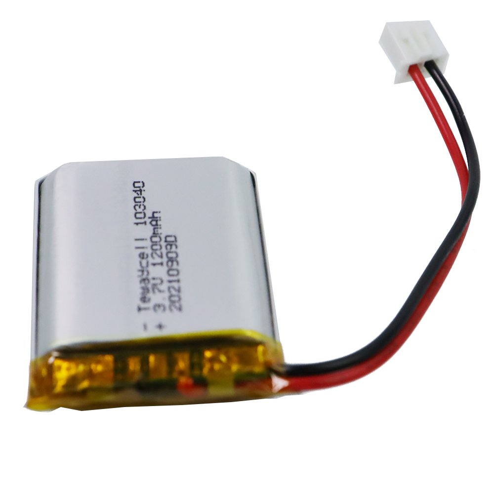 rechargeable over 500 cycle time 3.7v 103040 1200mah lipo battery with pcb and wires