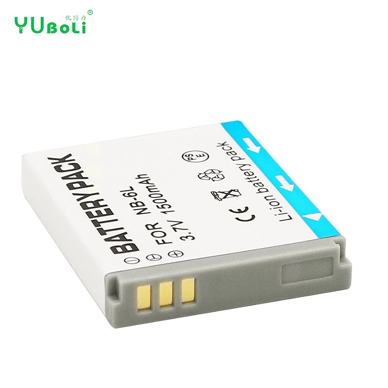 Wholesale 1500mAh NB-6L Rechargeable Lithium-ion Battery For Canon PowerShot D10 D20 SX280 SX500 Digital Camera Battery