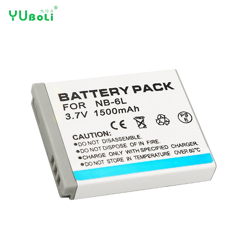 Wholesale 1500mAh NB-6L Rechargeable Lithium-ion Battery For Canon PowerShot D10 D20 SX280 SX500 Digital Camera Battery