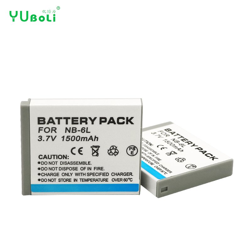 Wholesale 1500mAh NB-6L Rechargeable Lithium-ion Battery For Canon PowerShot D10 D20 SX280 SX500 Digital Camera Battery