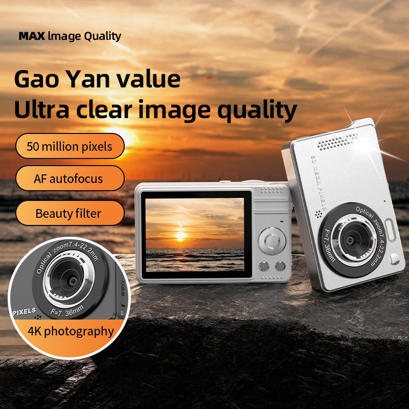 Hot adult and young people students cheap video photo camera 4k digital camera 2.8inch 800mah for Christmas