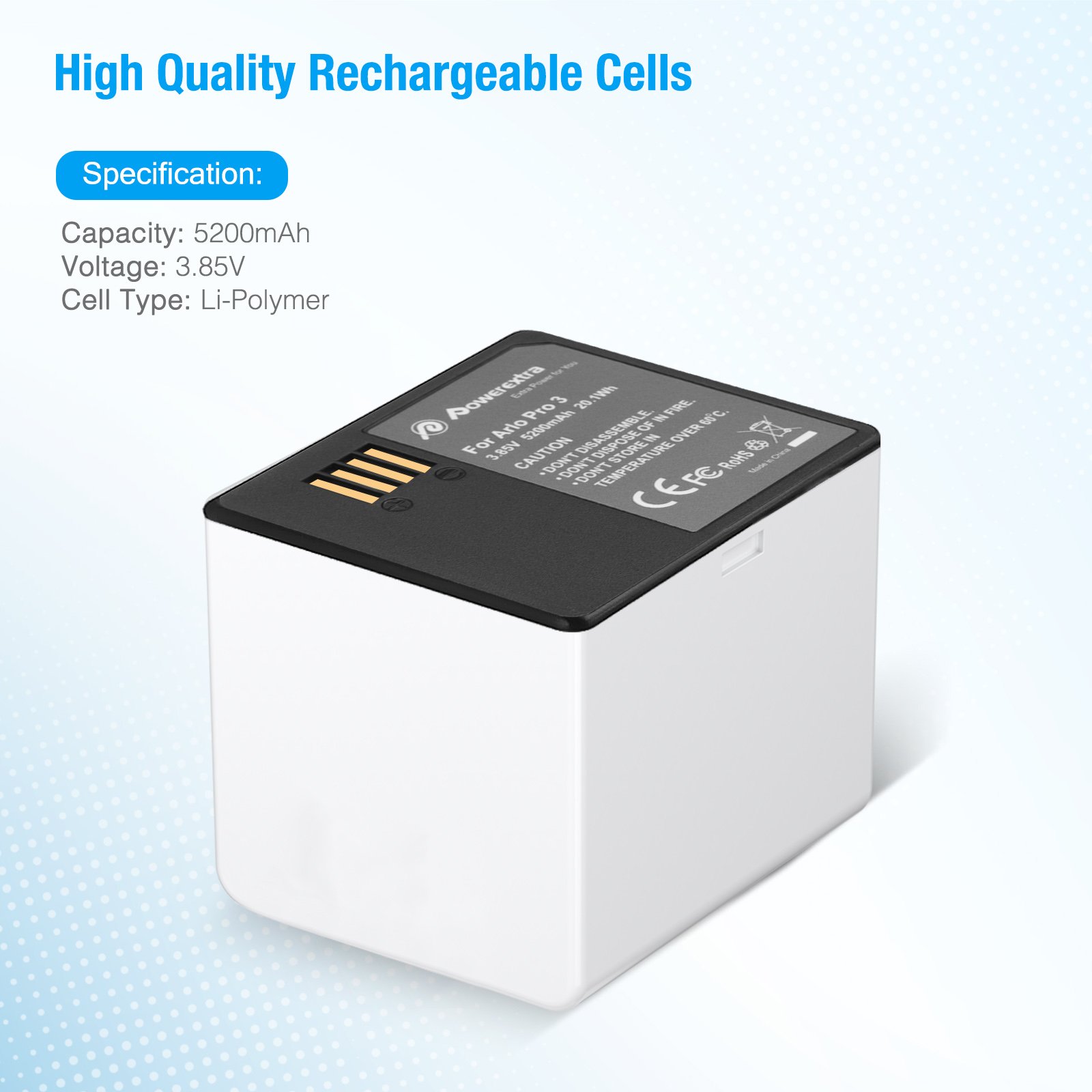 Super Lasting Long Cheap Replacement 5200mAh 3.85v Rechargeable Li-PO Camera Batteries