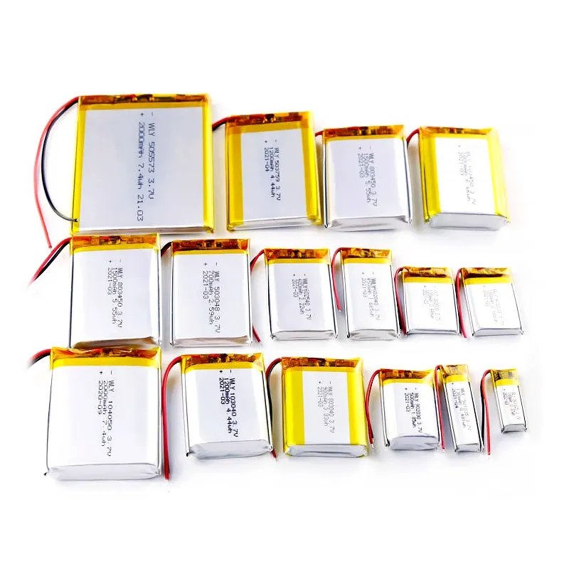 3.7V 7.4V 200mah 300mah 500mah 3000mah 10000mah Rechargeable li ion Lithium battery cell lipo battery