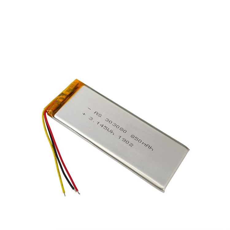 Factory directly supply LiPo battery AS303080 3.7V 850mAh UL/CB certified rechargeable battery for wireless device
