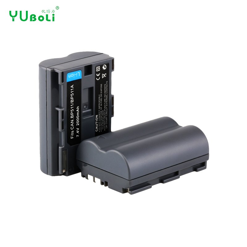 Discounted 2000mAh Digital Camera Battery BP511 BP511A For Canon EOS 10D 20D 20Da 30D 40D 50D 300D Lithium ion Battery