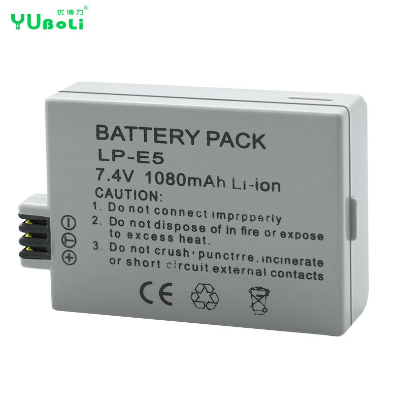 1080mAh LP-E5 Rechargeable Lithium-ion Battery For Canon EOS 450D 500D 1000D Digital Camera Battery