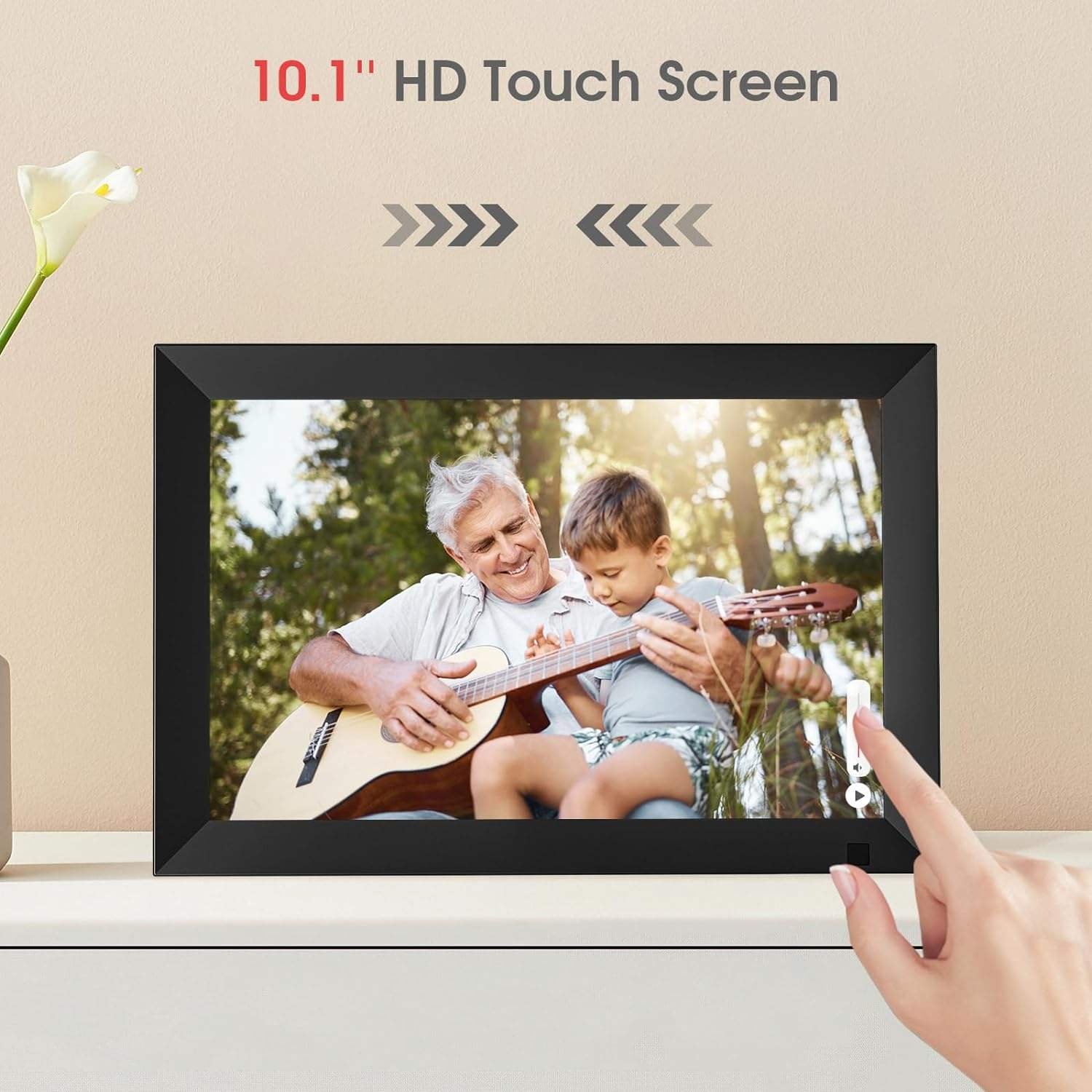 10.1 inch digital WiFi photo frame with built-in 32GB memory 1280*800 IPS LCD touch screen automatic rotation and sound